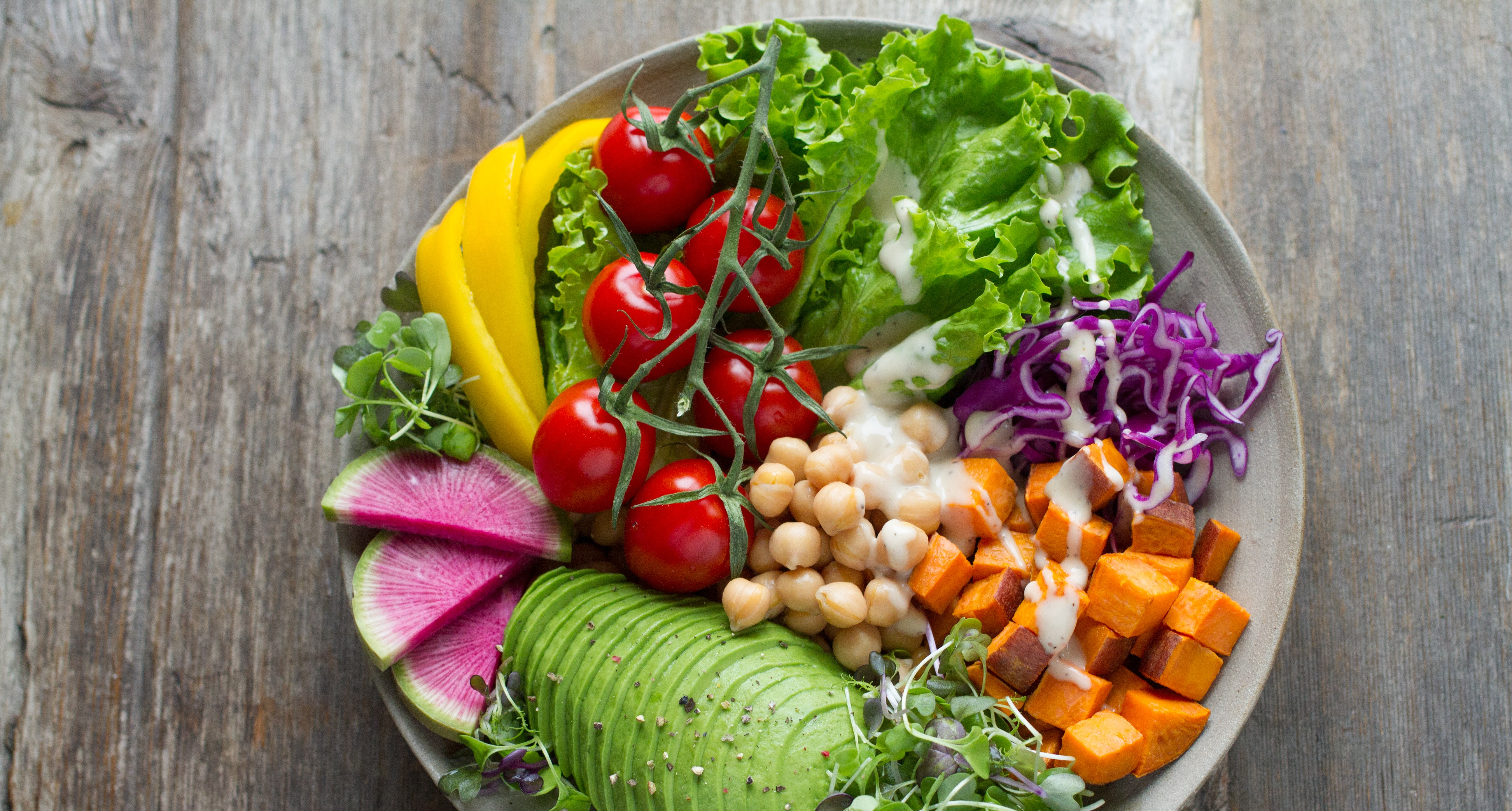 Plate of vegetables